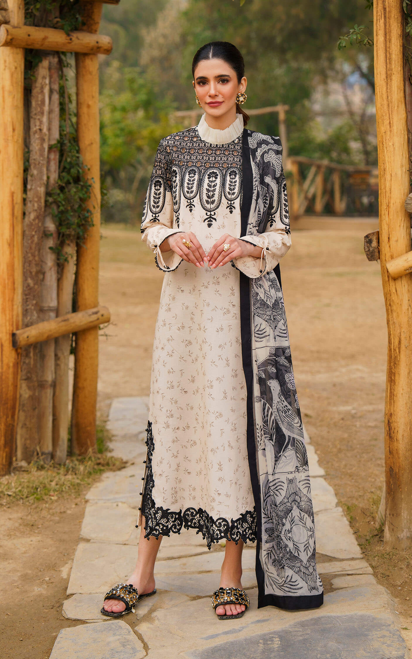 Asifa and Nabeel | Meraki Summer 24 | SNOWDROP-U141M002 -  Asifa and Nabeel Luxury - Original Designer Dress - House of Maryam