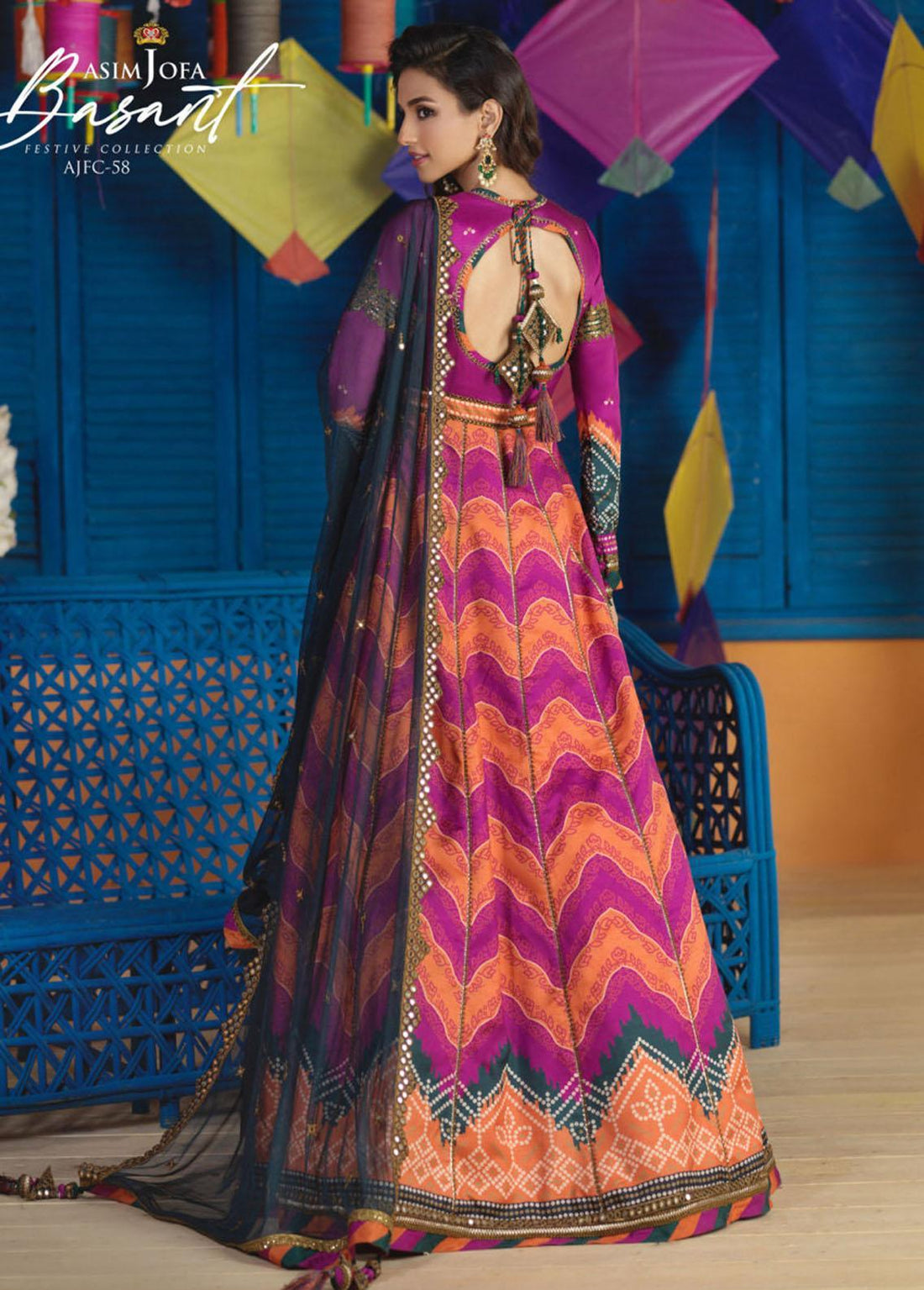 Asim Jofa | Luxury Collection | Shocking Pink Silk Suit - Official Asim Jofa - Agha Fabrics UK