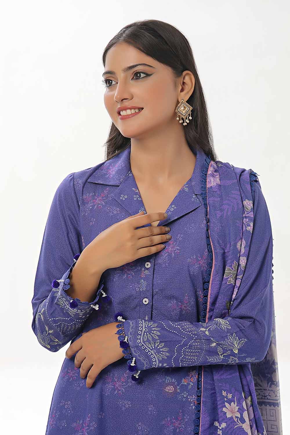 Gul Ahmed | Winter Collection 24 | Karandi Suit AY-42001 - Official Gul Ahmed - Agha Fabrics UK
