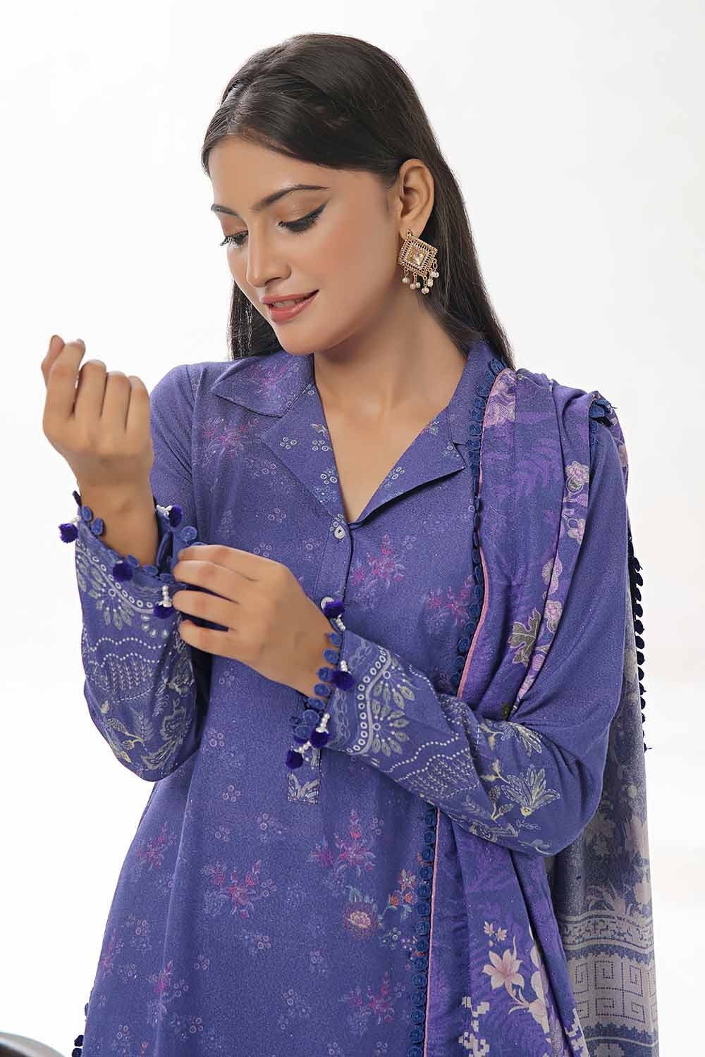 Gul Ahmed | Winter Collection 24 | Karandi Suit AY-42001 - Official Gul Ahmed - Agha Fabrics UK