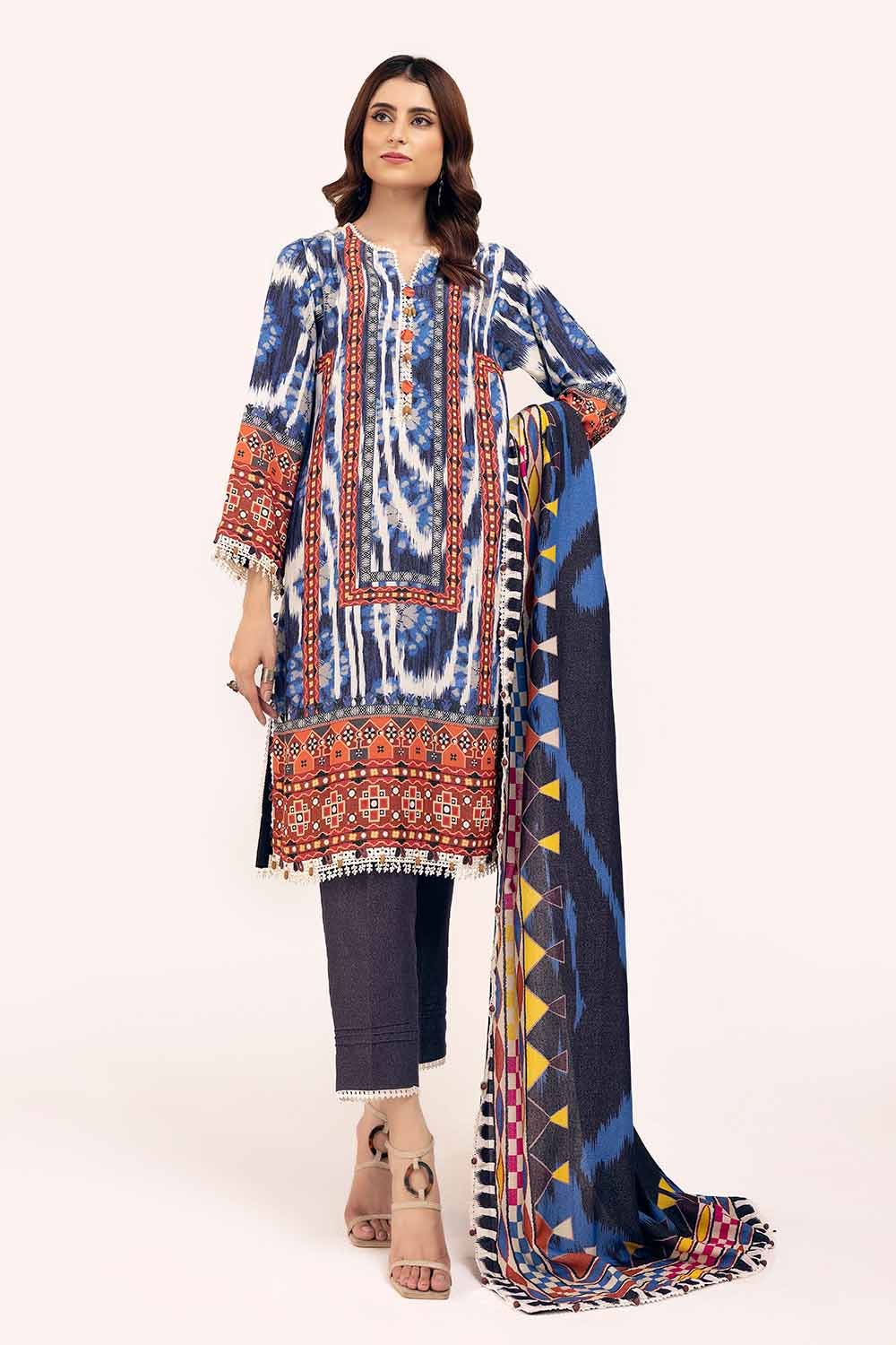 Gul Ahmed | Winter Collection 24 | Karandi Suit AY-42004 - Official Gul Ahmed - Agha Fabrics UK