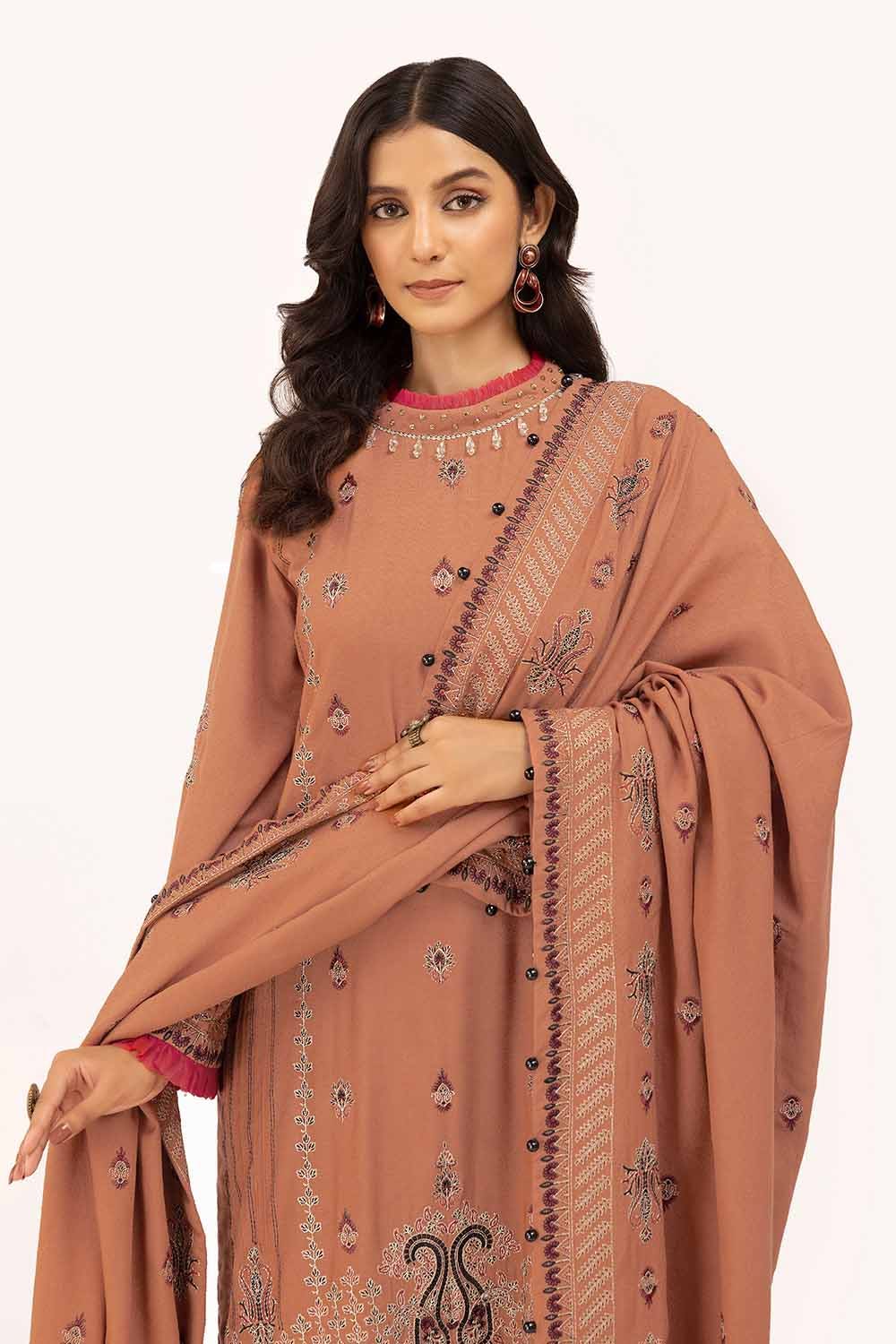 Gul Ahmed | Winter Collection 24 | Karandi Dupatta AY-42005 - Official Gul Ahmed - Agha Fabrics UK