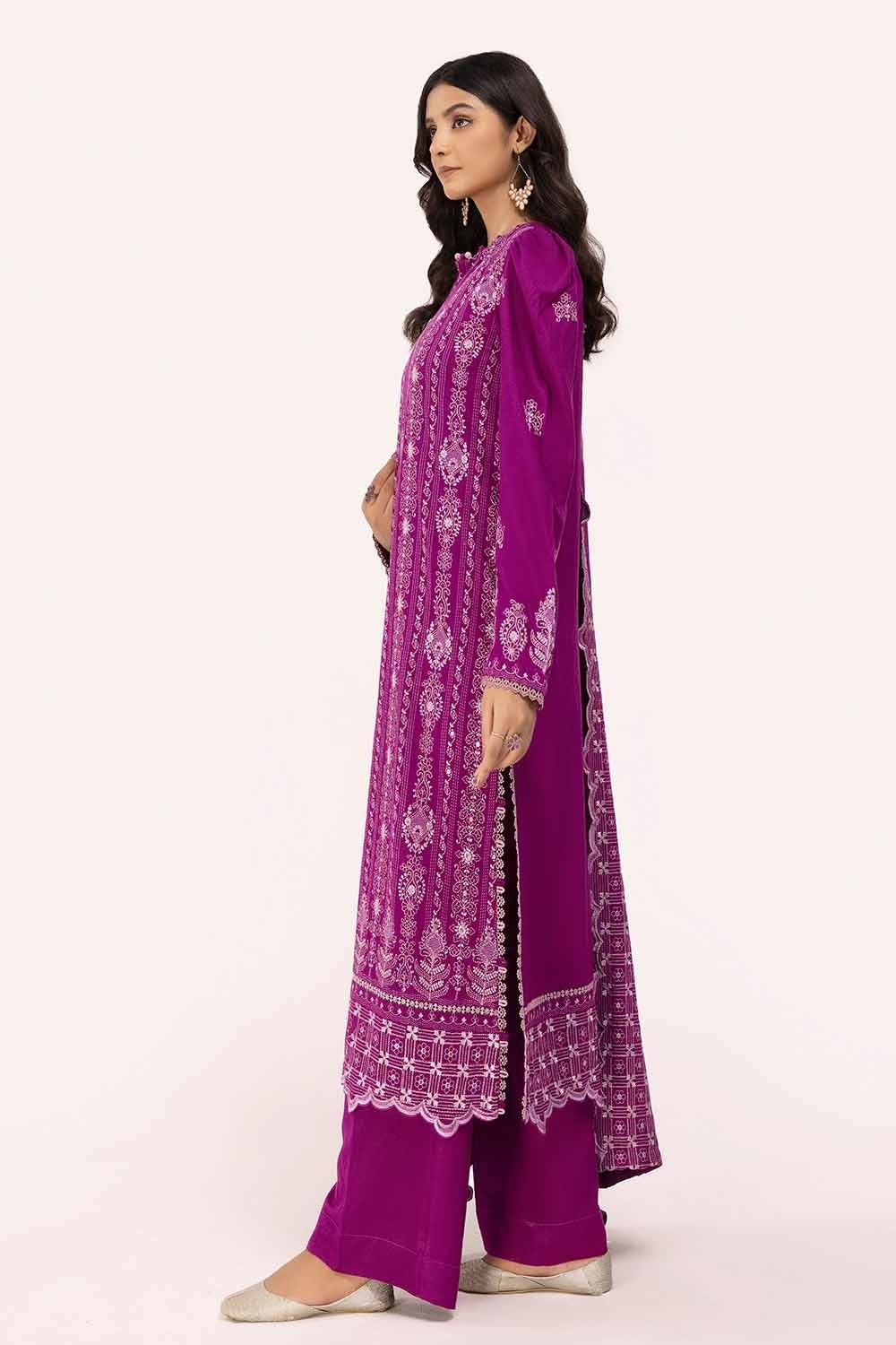 Gul Ahmed | Winter Collection 24 | Karandi Dupatta AY-42009 - Official Gul Ahmed - Agha Fabrics UK