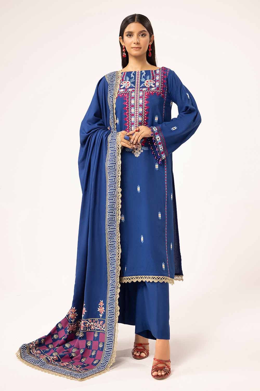 Gul Ahmed | Winter Collection 24 | Karandi Dupatta AY-42010 - Official Gul Ahmed - Agha Fabrics UK