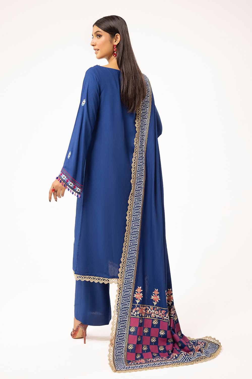 Gul Ahmed | Winter Collection 24 | Karandi Dupatta AY-42010 - Official Gul Ahmed - Agha Fabrics UK