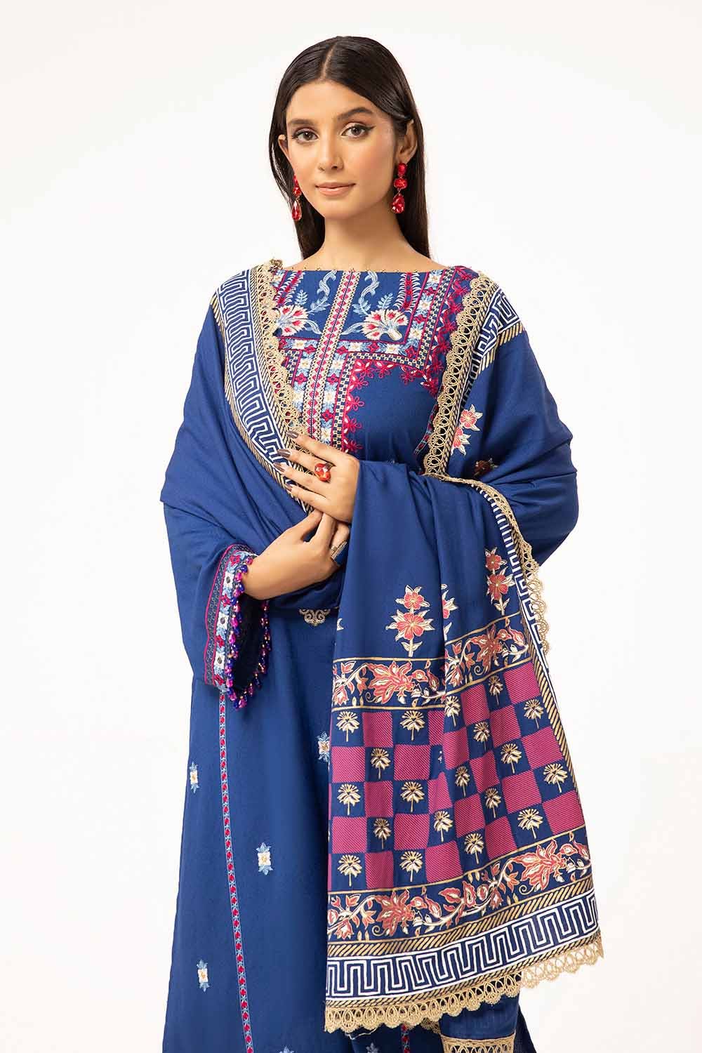 Gul Ahmed | Winter Collection 24 | Karandi Dupatta AY-42010 - Official Gul Ahmed - Agha Fabrics UK