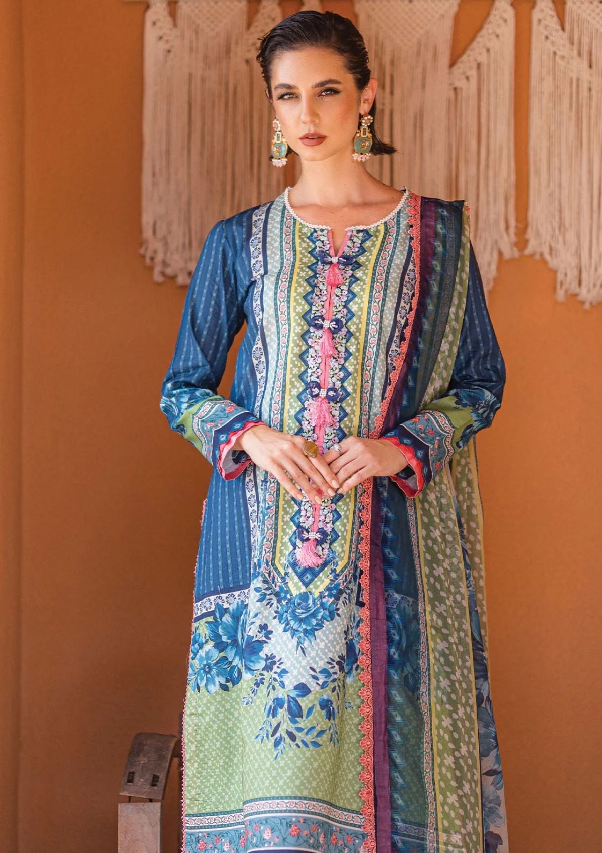 Lawn Collection - Roheenaz - Azalea - RA24#07 - B - Mirage Mesh