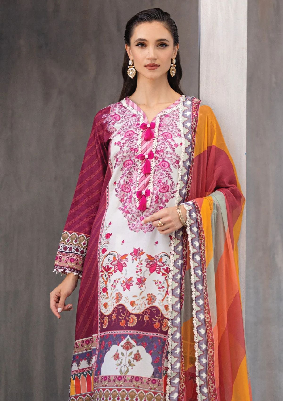 Lawn Collection - Roheenaz - Azalea - RA24#05 -B - Orchid Oasis