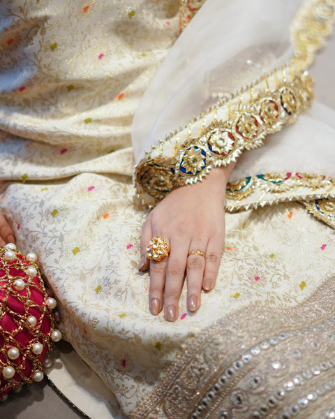 Zar | Gharara Formals | Off White - Official Zar - Agha Fabrics UK