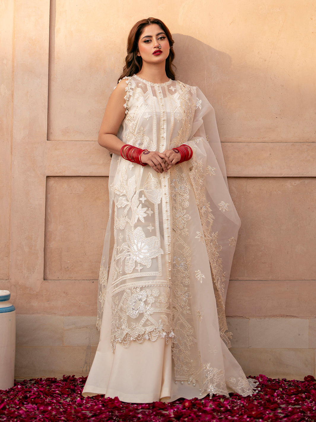 Binilyas | Dilbaro Embroidered Festive Lawn 24 | 402-B - Official Bin Ilyas - Agha Fabrics UK