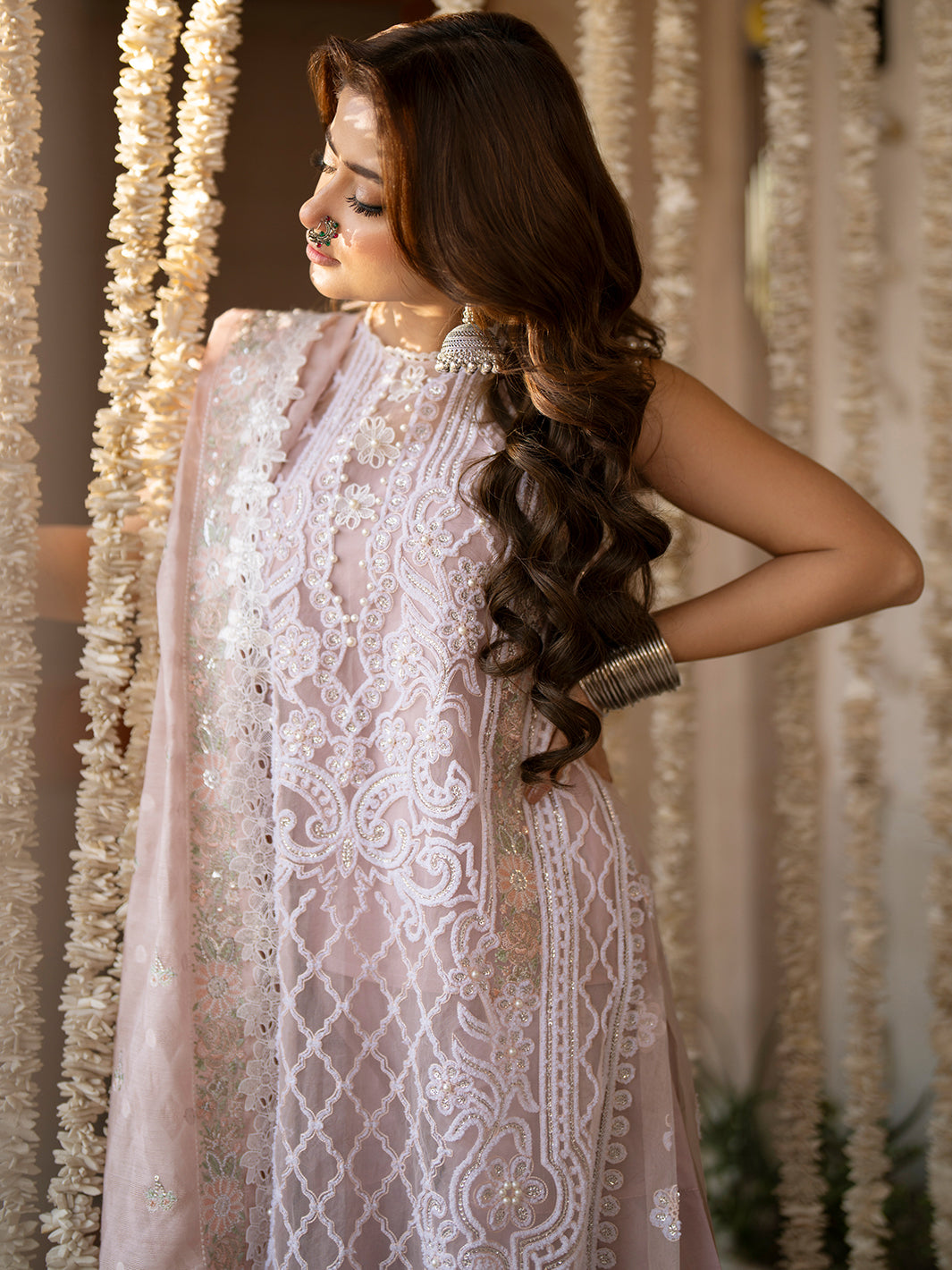 Binilyas | Dilbaro Embroidered Festive Lawn 24 | 403-B - Official Bin Ilyas - Agha Fabrics UK