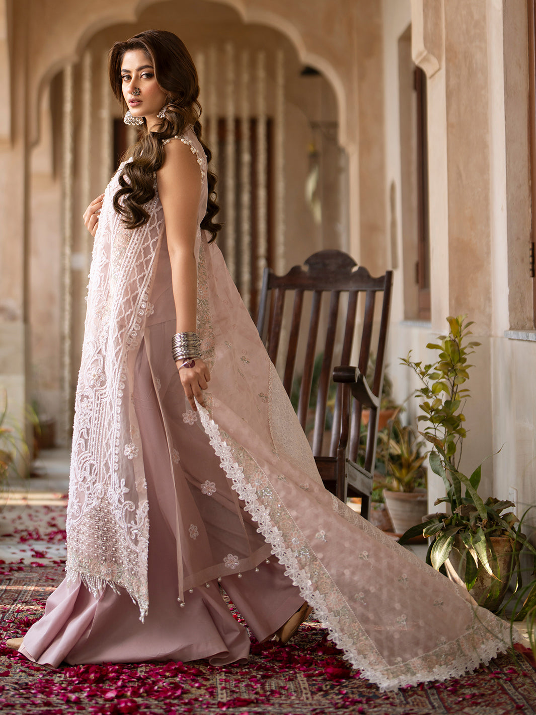 Binilyas | Dilbaro Embroidered Festive Lawn 24 | 403-B - Official Bin Ilyas - Agha Fabrics UK