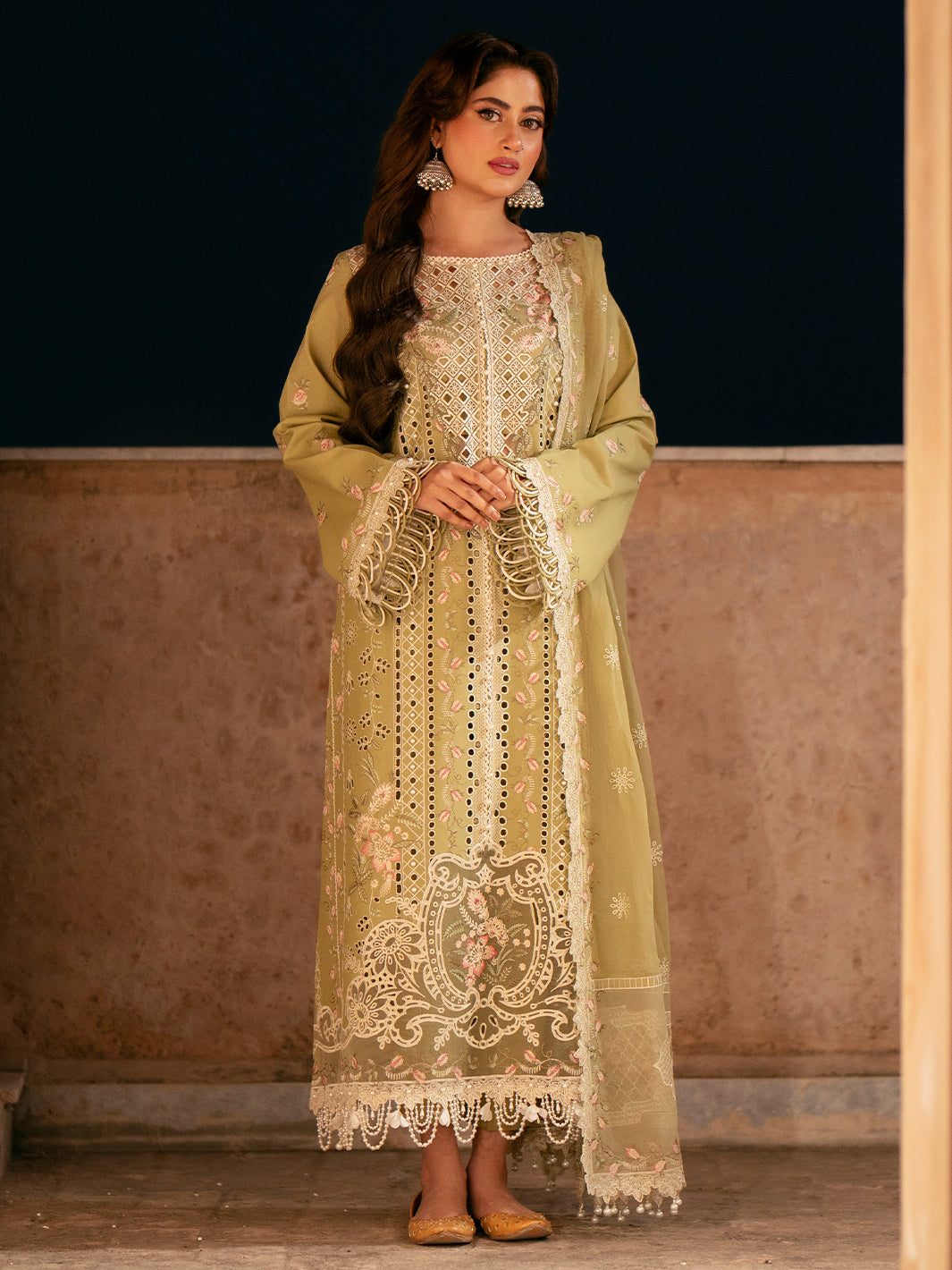 Binilyas | Dilbaro Embroidered Festive Lawn 24 | 405-A - Official Bin Ilyas - Agha Fabrics UK
