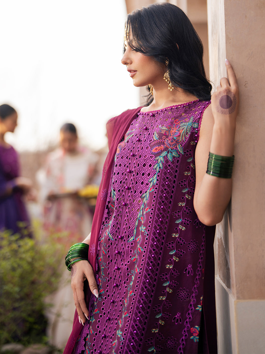 Binilyas | Dilbaro Embroidered Festive Lawn 24 | 405-B - Official Bin Ilyas - Agha Fabrics UK