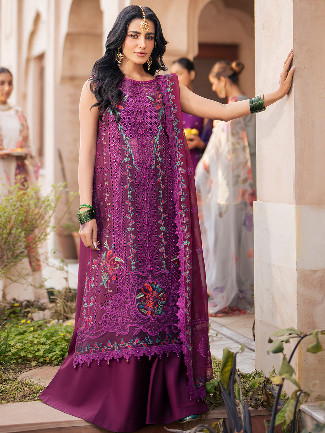 Binilyas | Dilbaro Embroidered Festive Lawn 24 | 405-B - Official Bin Ilyas - Agha Fabrics UK