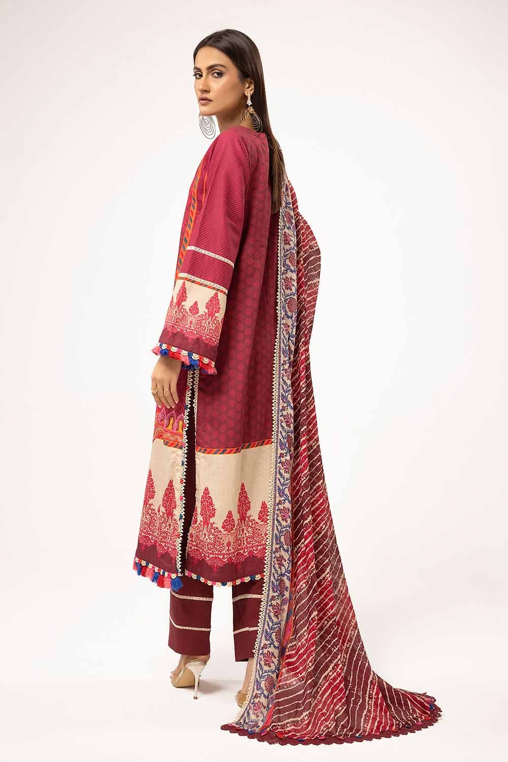 Gul Ahmed | Winter Collection 24 | Cotton Net Dupatta CD-42001 - Official Gul Ahmed - Agha Fabrics UK