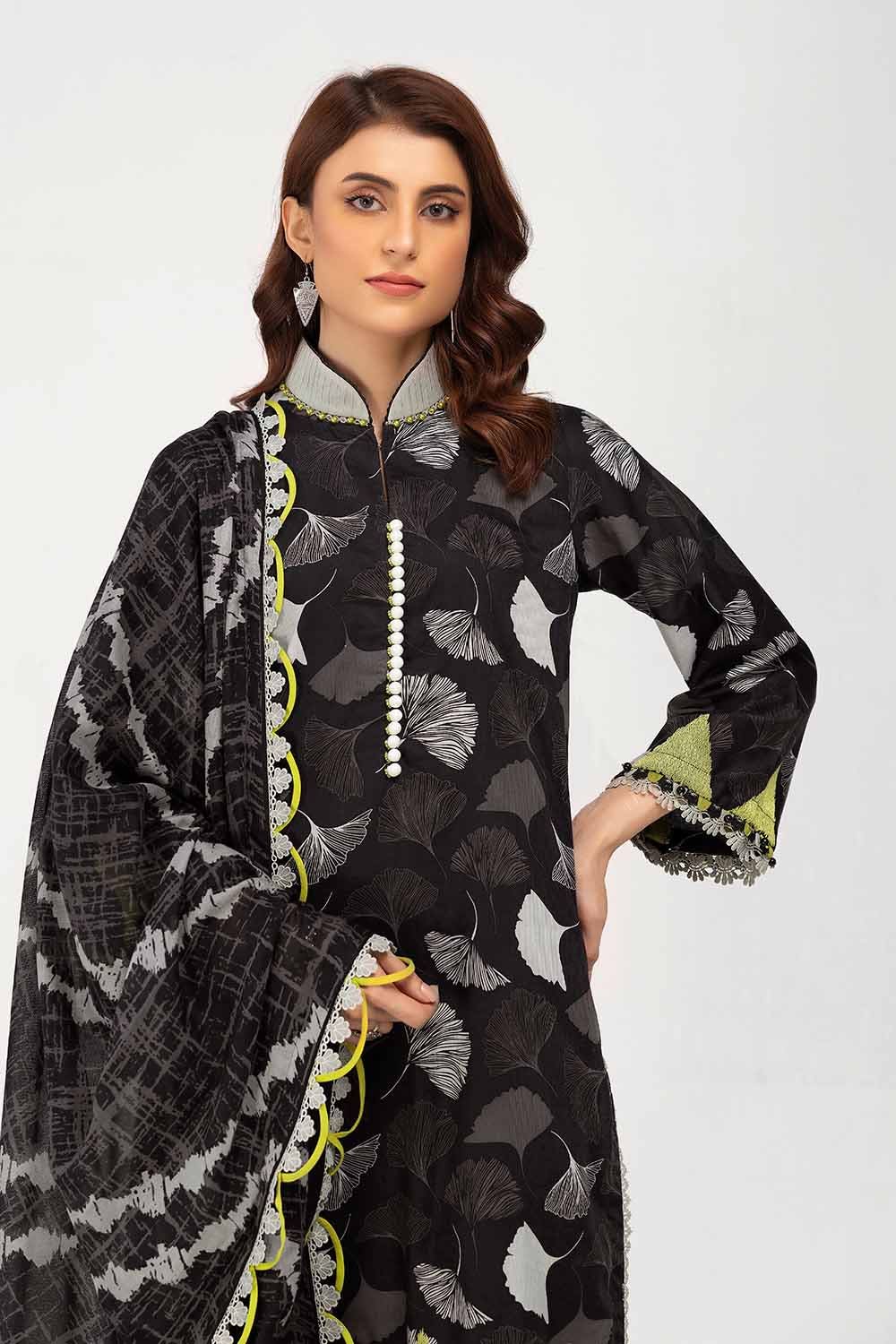 Gul Ahmed | Winter Collection 24 | Cotton Net Dupatta CD-42007 - Official Gul Ahmed - Agha Fabrics UK