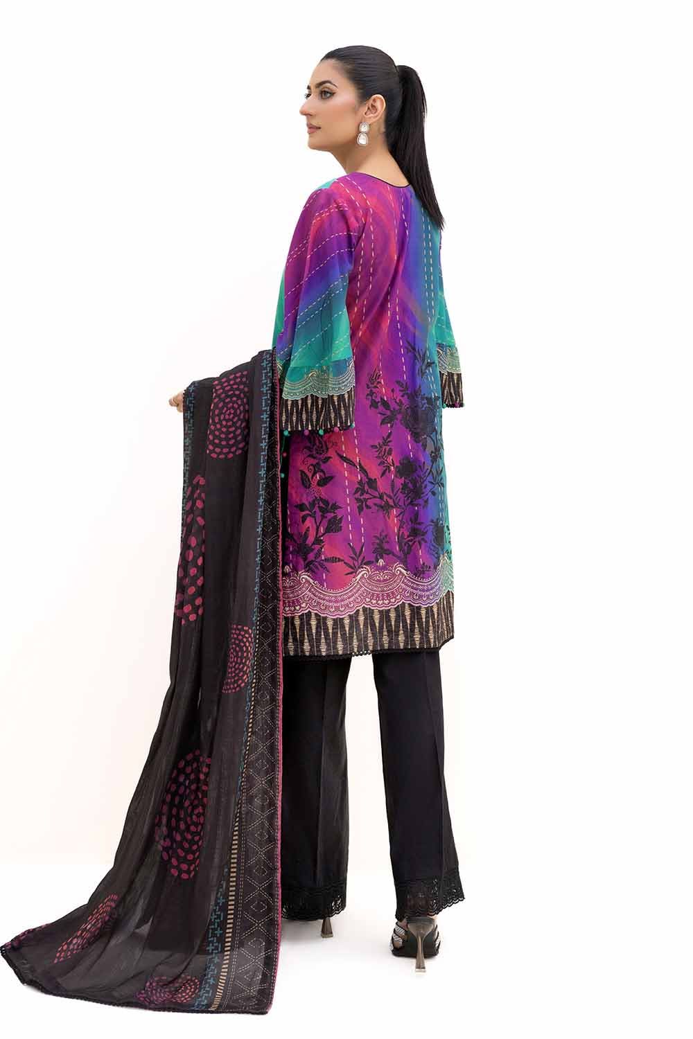 Gul Ahmed | Winter Collection 24 | Cotton Net Dupatta CN-42003 - Official Gul Ahmed - Agha Fabrics UK