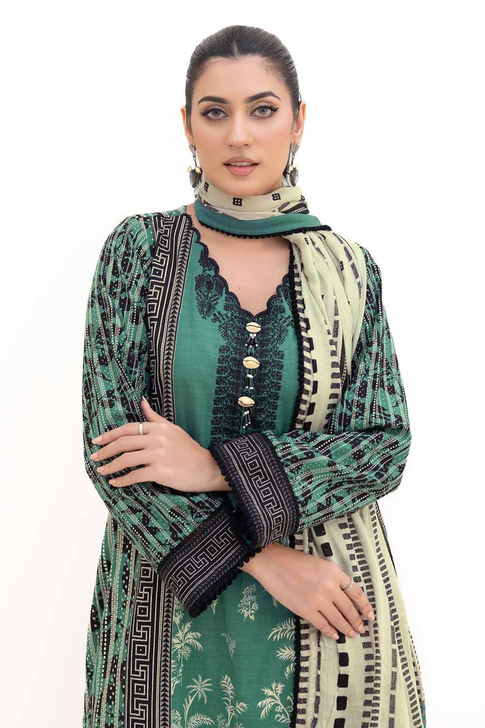 Gul Ahmed | Winter Collection 24 | Cotton Net Dupatta CN-42004 - Official Gul Ahmed - Agha Fabrics UK