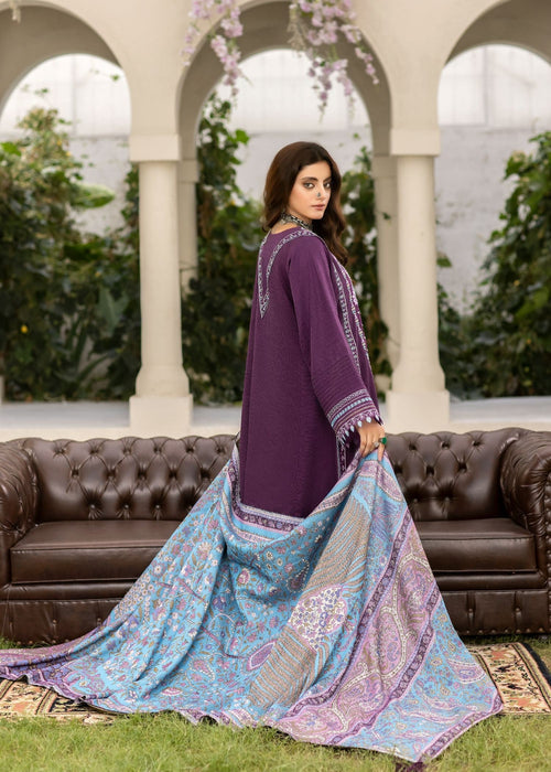 Meem | Winter Collection | PURPLE (KHADDAR) - Official Meem - Agha Fabrics UK