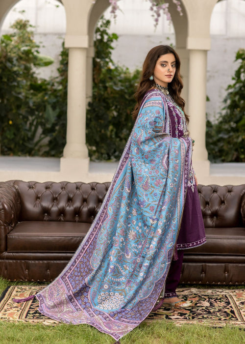 Meem | Winter Collection | PURPLE (KHADDAR) - Official Meem - Agha Fabrics UK