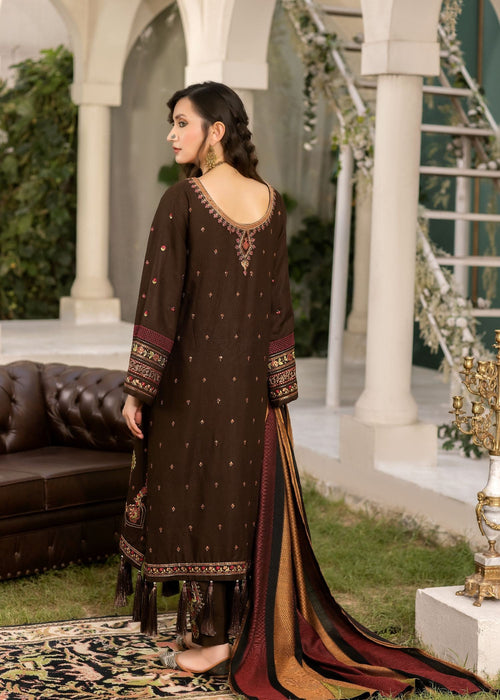 Meem | Winter Collection | BROWN (LINEN) - Official Meem - Agha Fabrics UK