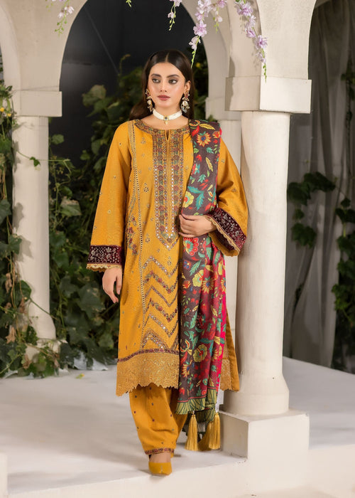 Meem | Winter Collection | MUSTARD (KHADDAR) - Official Meem - Agha Fabrics UK