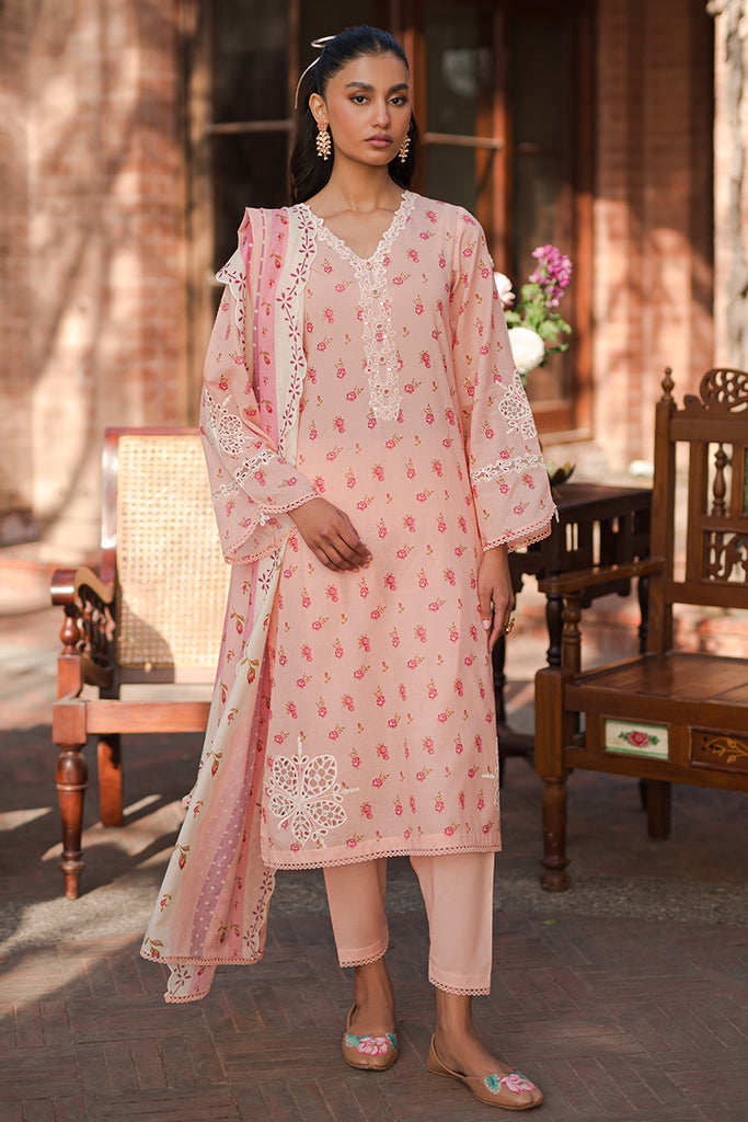 Cross Stitch | Eid Lawn 24 | PEACH GLAM - Official Cross Stitch - Agha Fabrics UK