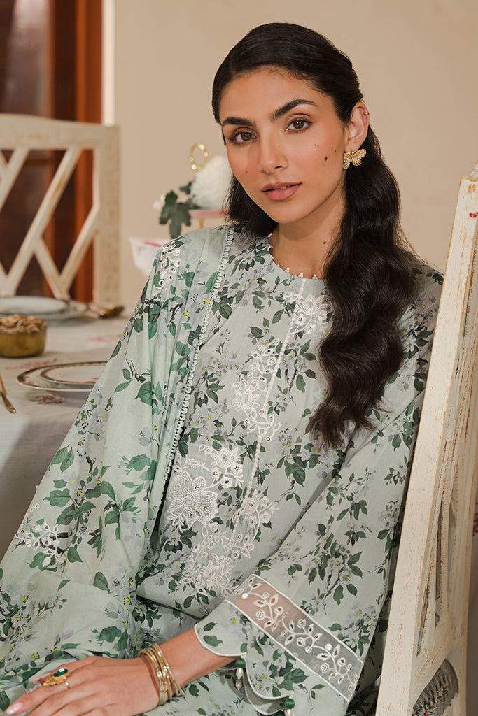 Cross Stitch | Eid Lawn 24 | SAGE SILT - Official Cross Stitch - Agha Fabrics UK