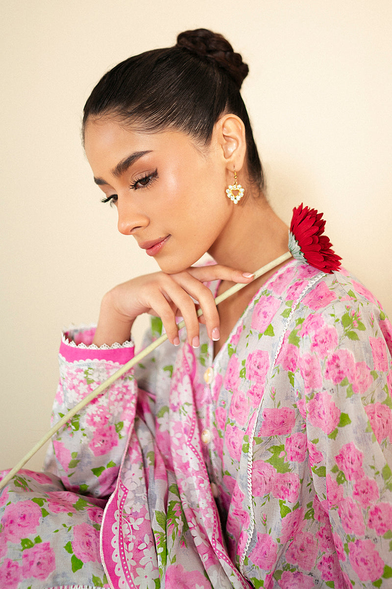 Cross Stitch | Daily Lawn 24 | FLORAL WIND-3 PIECE LAWN SUIT - Official Cross Stitch - Agha Fabrics UK