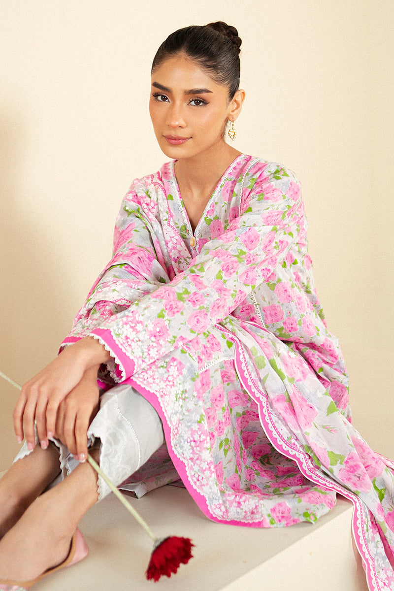 Cross Stitch | Daily Lawn 24 | FLORAL WIND-3 PIECE LAWN SUIT - Official Cross Stitch - Agha Fabrics UK