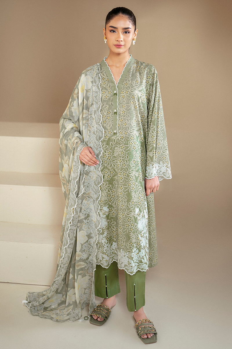 Cross Stitch | Daily Lawn 24 | SAGE BREEZE-3 PIECE LAWN SUIT - Official Cross Stitch - Agha Fabrics UK