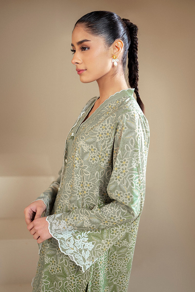 Cross Stitch | Daily Lawn 24 | SAGE BREEZE-3 PIECE LAWN SUIT - Official Cross Stitch - Agha Fabrics UK