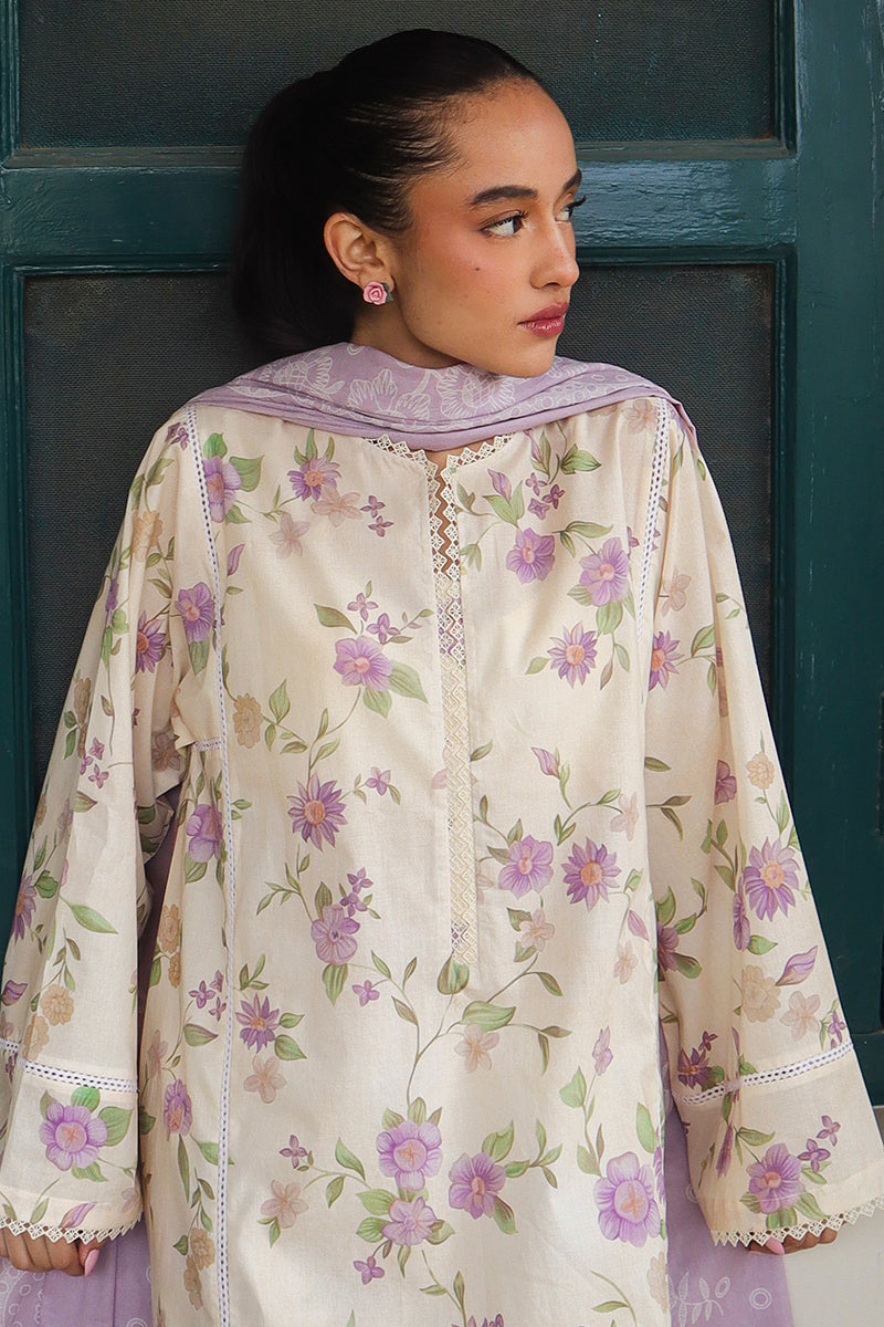 Cross Stitch | Printed Lawn | ROSEATE MUSE - Official Cross Stitch - Agha Fabrics UK