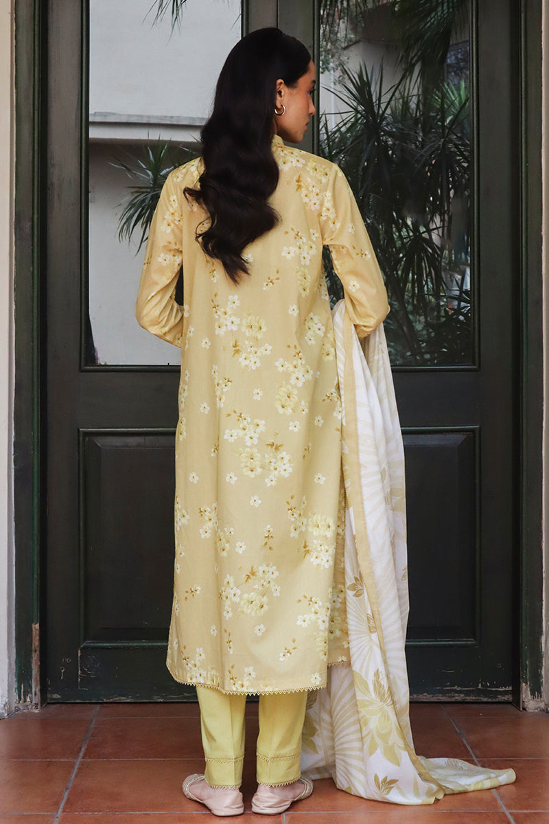 Cross Stitch | Printed Lawn | GARLAND MIST - Official Cross Stitch - Agha Fabrics UK