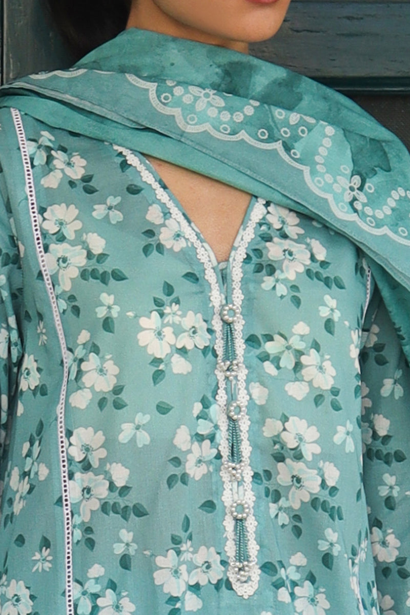 Cross Stitch | Printed Lawn | BLUE CHARM - Official Cross Stitch - Agha Fabrics UK