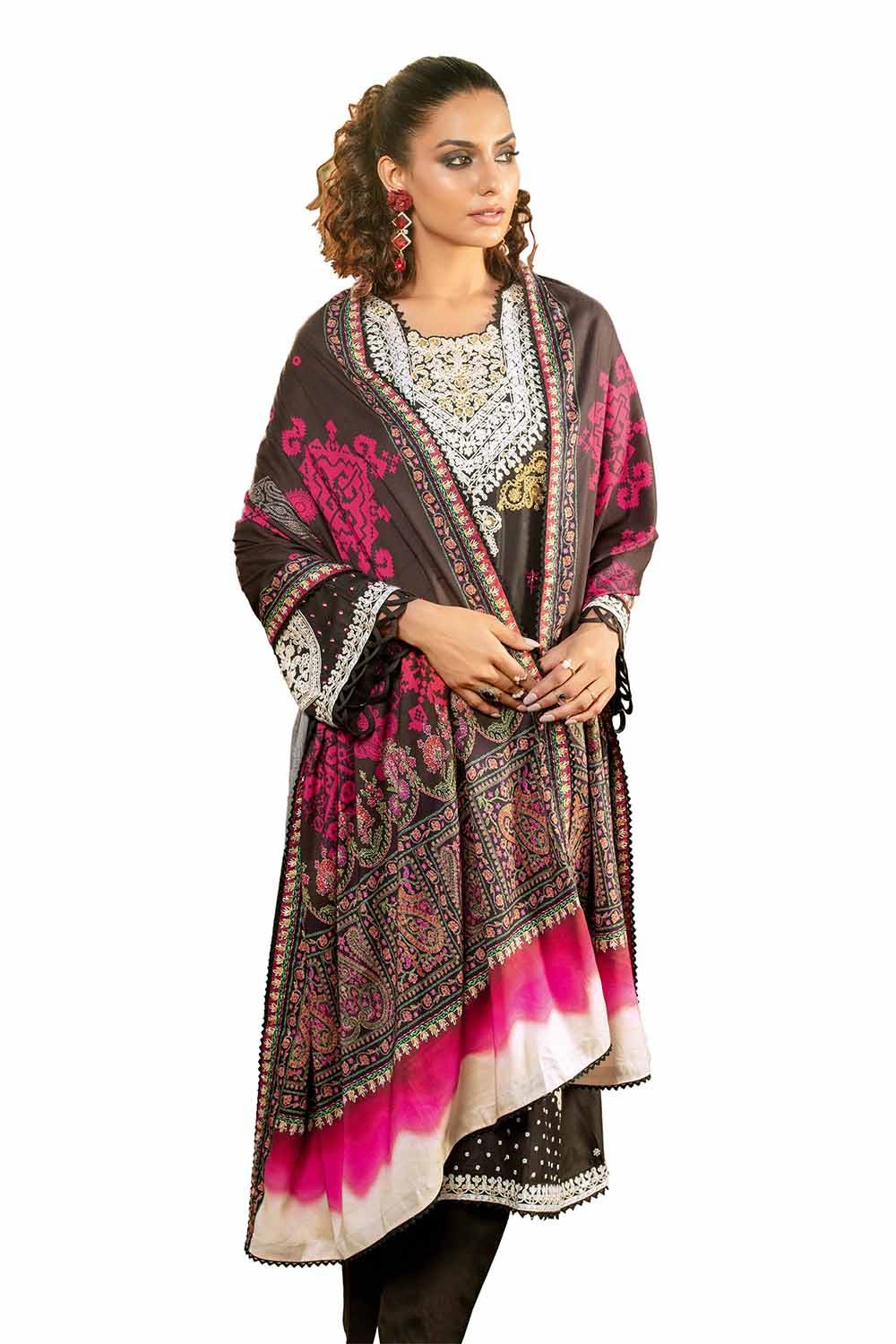 Gul Ahmed | Winter Collection 24 | Cotail Suit with Printed Twill Cotton Linen Dupatta CV-32010 - Official Gul Ahmed - Agha Fabrics UK