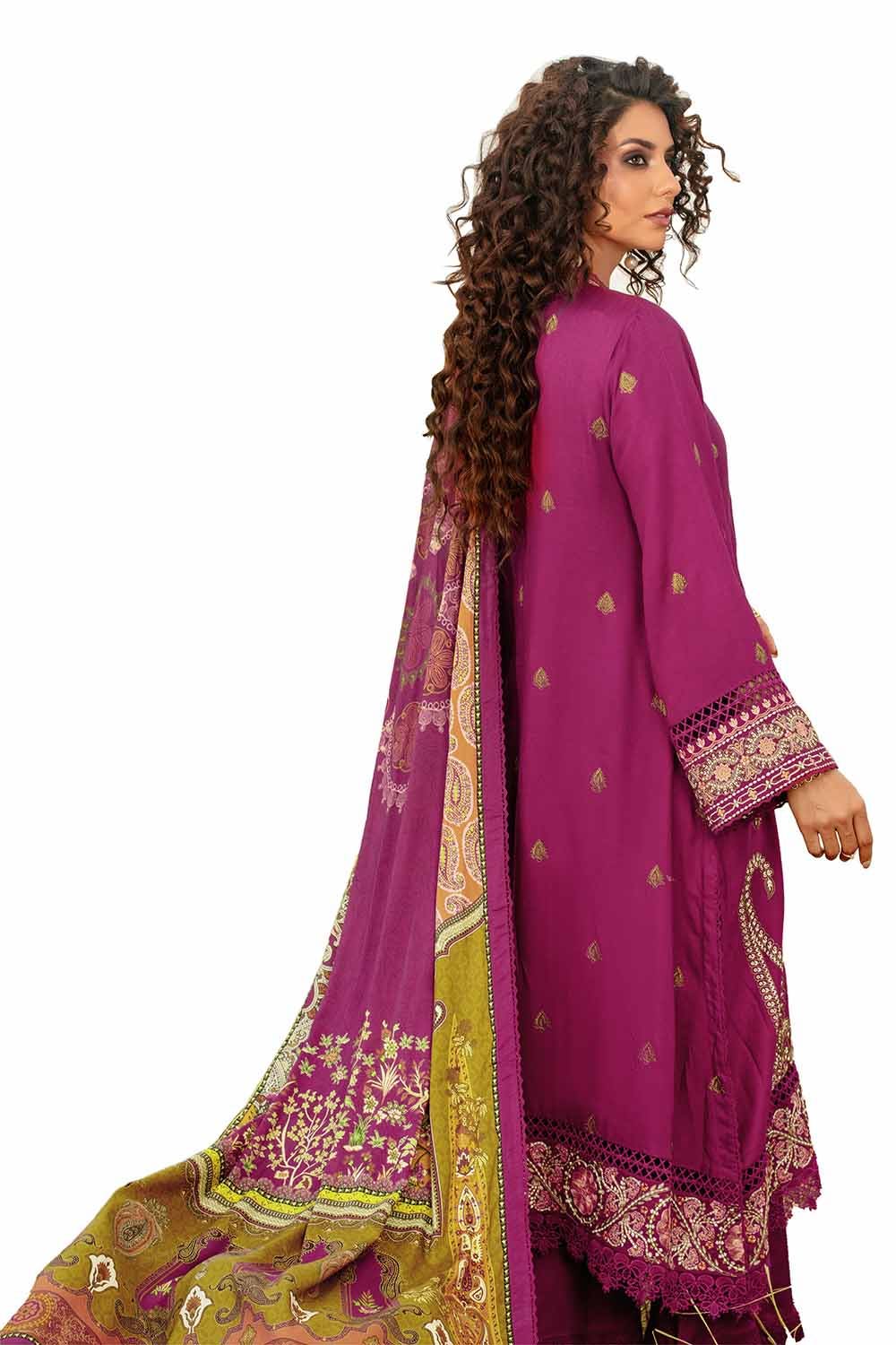 Gul Ahmed | Winter Collection 24 | Cotail Suit with Printed Twill Cotton Linen Dupatta CV-32011 - Official Gul Ahmed - Agha Fabrics UK