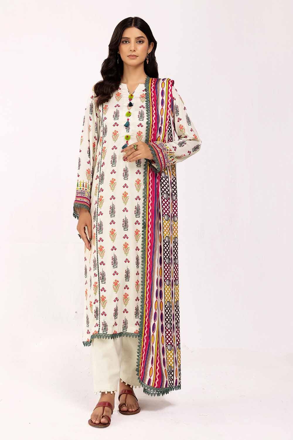 Gul Ahmed | Winter Collection 24 | Cotail Suit CV-42001 - Official Gul Ahmed - Agha Fabrics UK