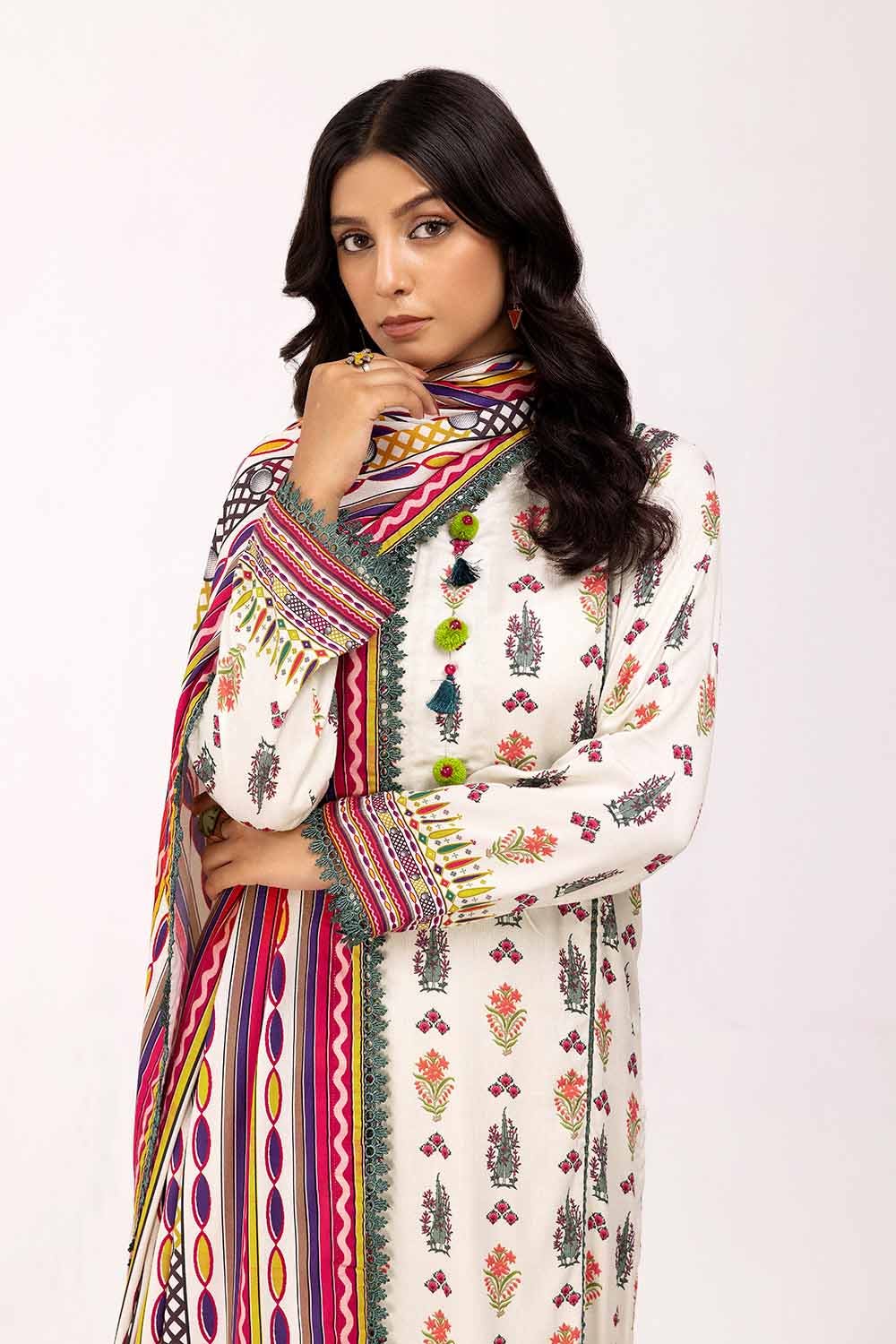 Gul Ahmed | Winter Collection 24 | Cotail Suit CV-42001 - Official Gul Ahmed - Agha Fabrics UK