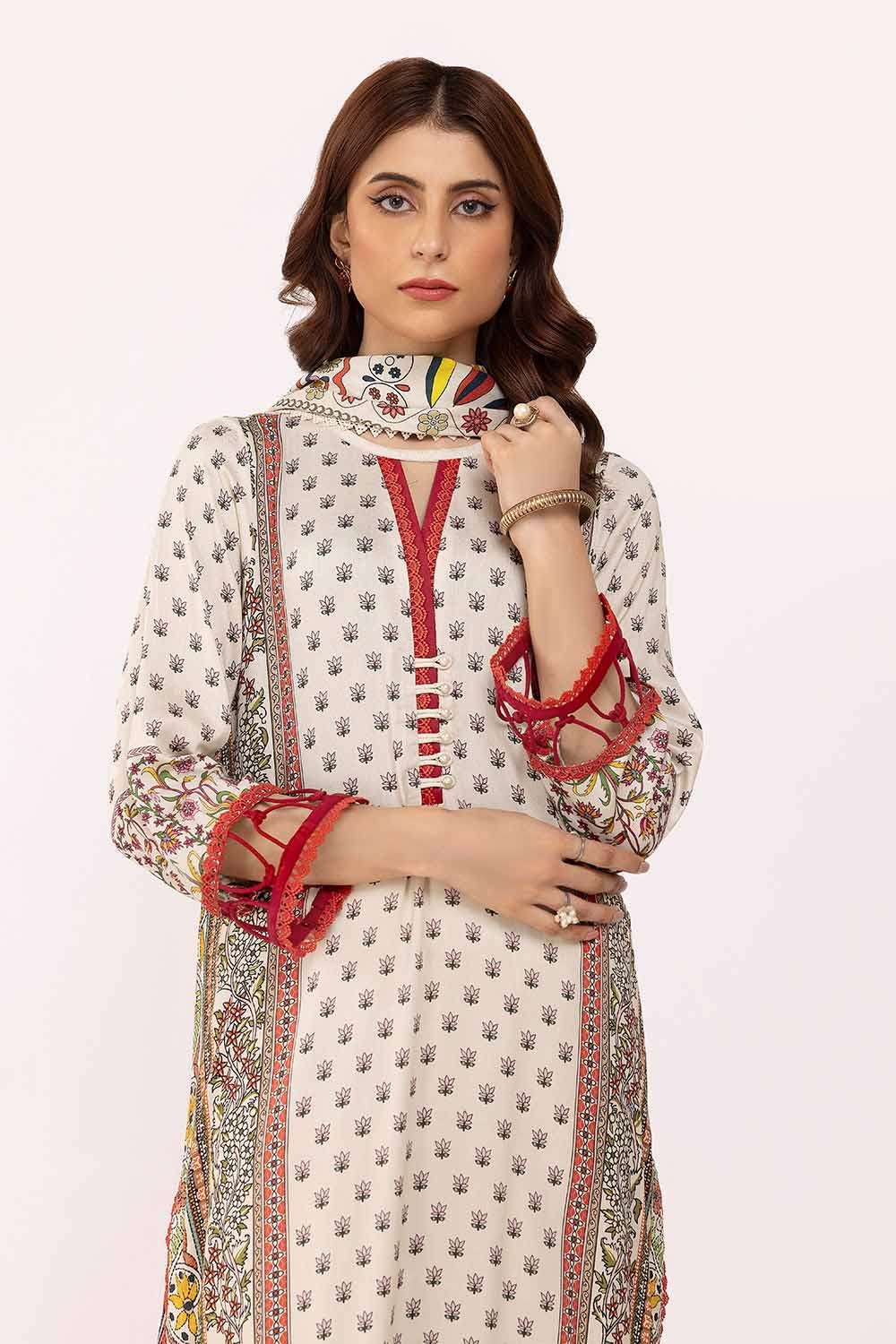 Gul Ahmed | Winter Collection 24 | Cotail Suit CV-42002 - Official Gul Ahmed - Agha Fabrics UK