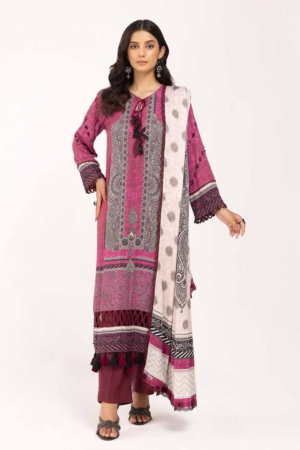 Gul Ahmed | Winter Collection 24 | Cotail Suit CV-42004 - Official Gul Ahmed - Agha Fabrics UK