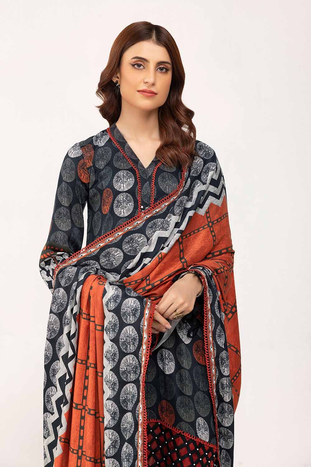 Gul Ahmed | Winter Collection 24 | Cotail Suit CV-42006 - Official Gul Ahmed - Agha Fabrics UK