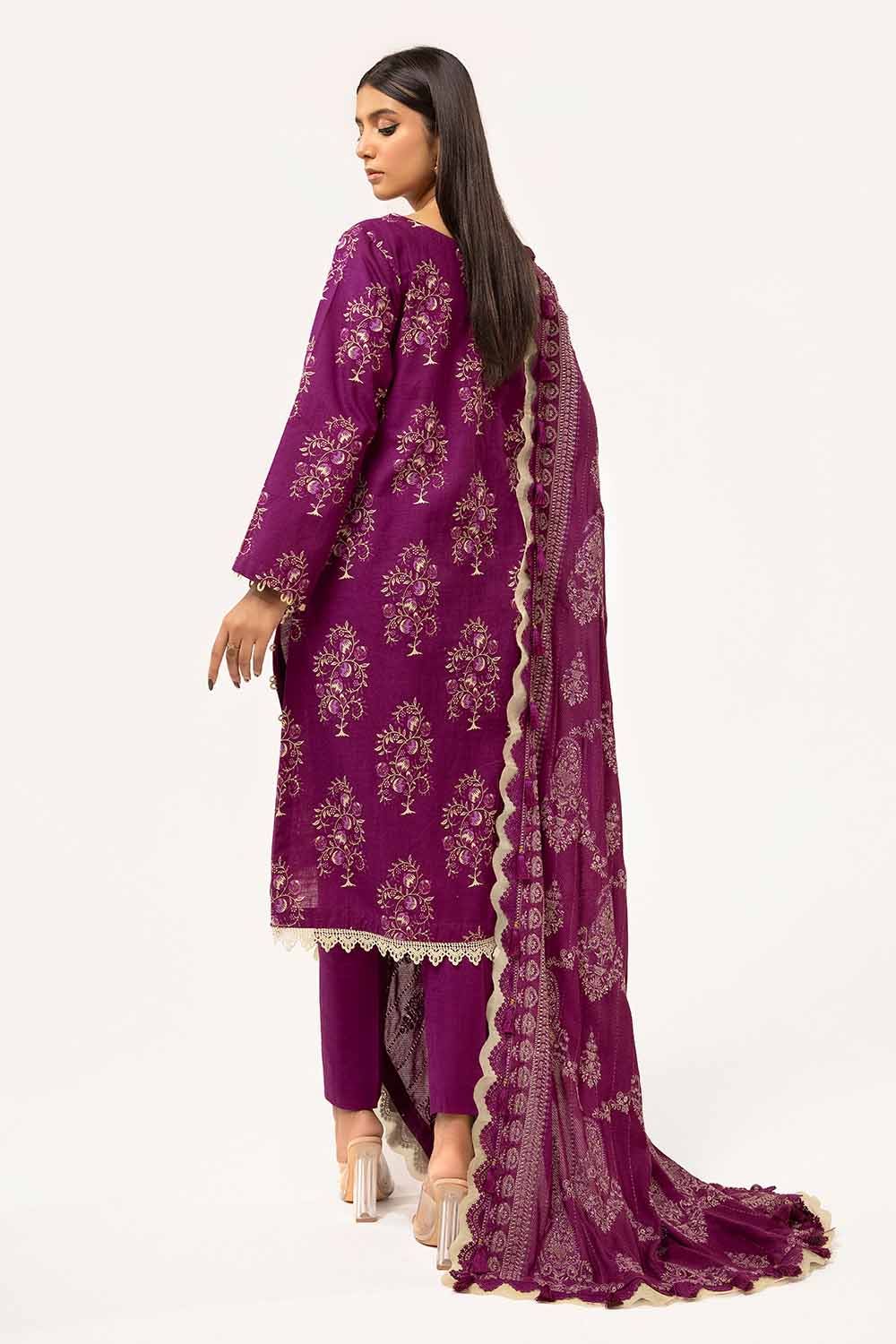 Gul Ahmed | Winter Collection 24 | Twill Cotton Linen Dupatta CV-42010 - Official Gul Ahmed - Agha Fabrics UK