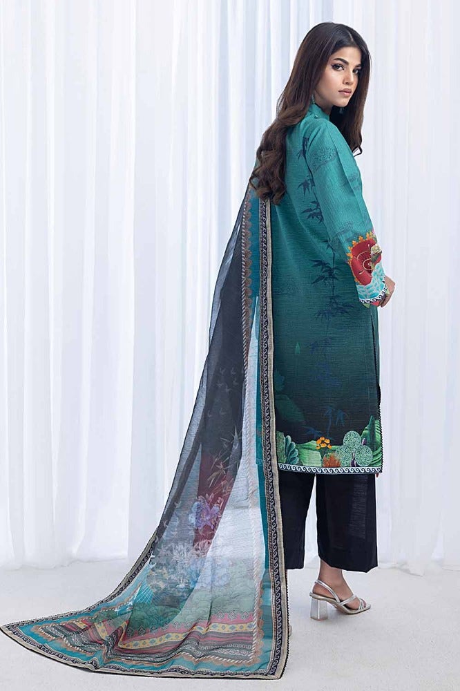 Gul Ahmed | Winter Collection 24 | Net Dupatta WRF-32019 - Official Gul Ahmed - Agha Fabrics UK