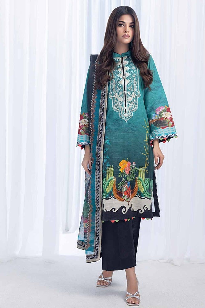 Gul Ahmed | Winter Collection 24 | Net Dupatta WRF-32019 - Official Gul Ahmed - Agha Fabrics UK