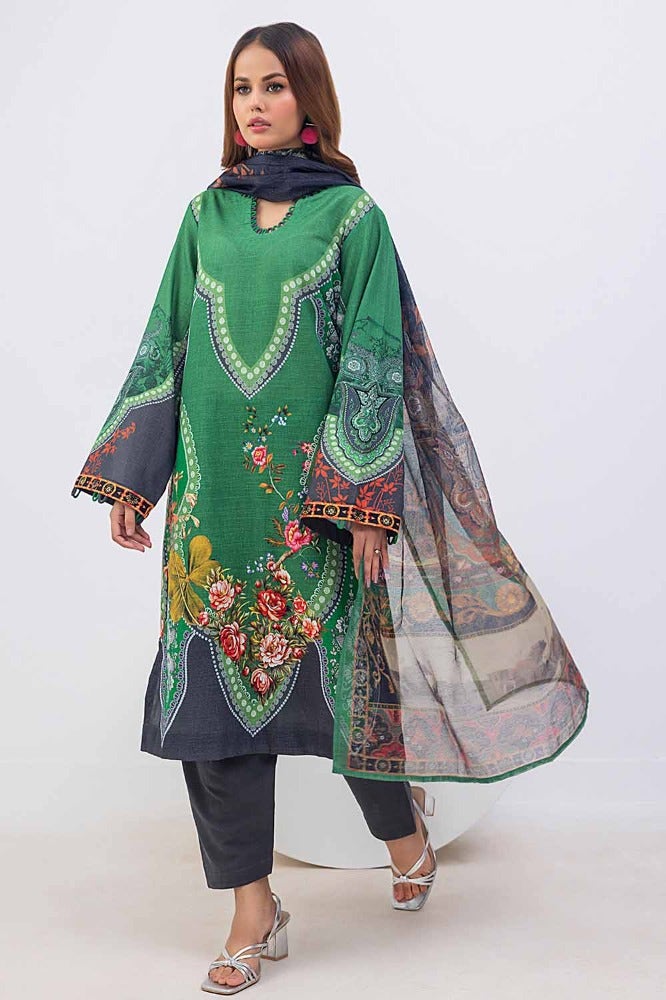 Gul Ahmed | Winter Collection 24 | Net Dupatta WRF-32011 - Official Gul Ahmed - Agha Fabrics UK