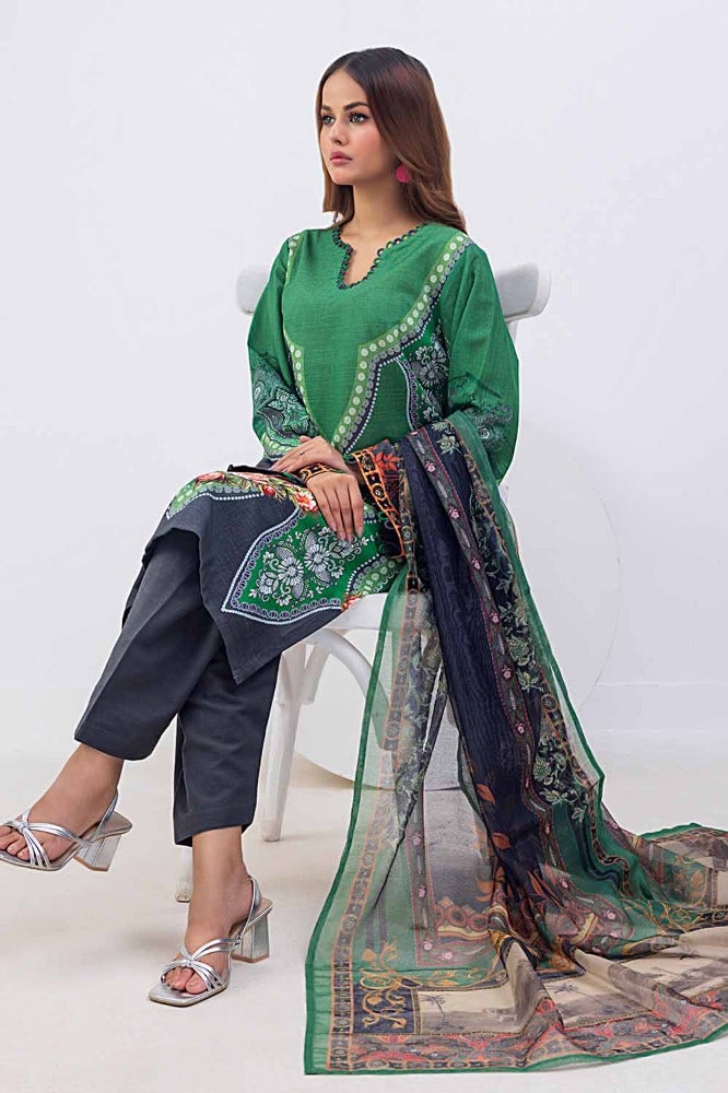 Gul Ahmed | Winter Collection 24 | Net Dupatta WRF-32011 - Official Gul Ahmed - Agha Fabrics UK