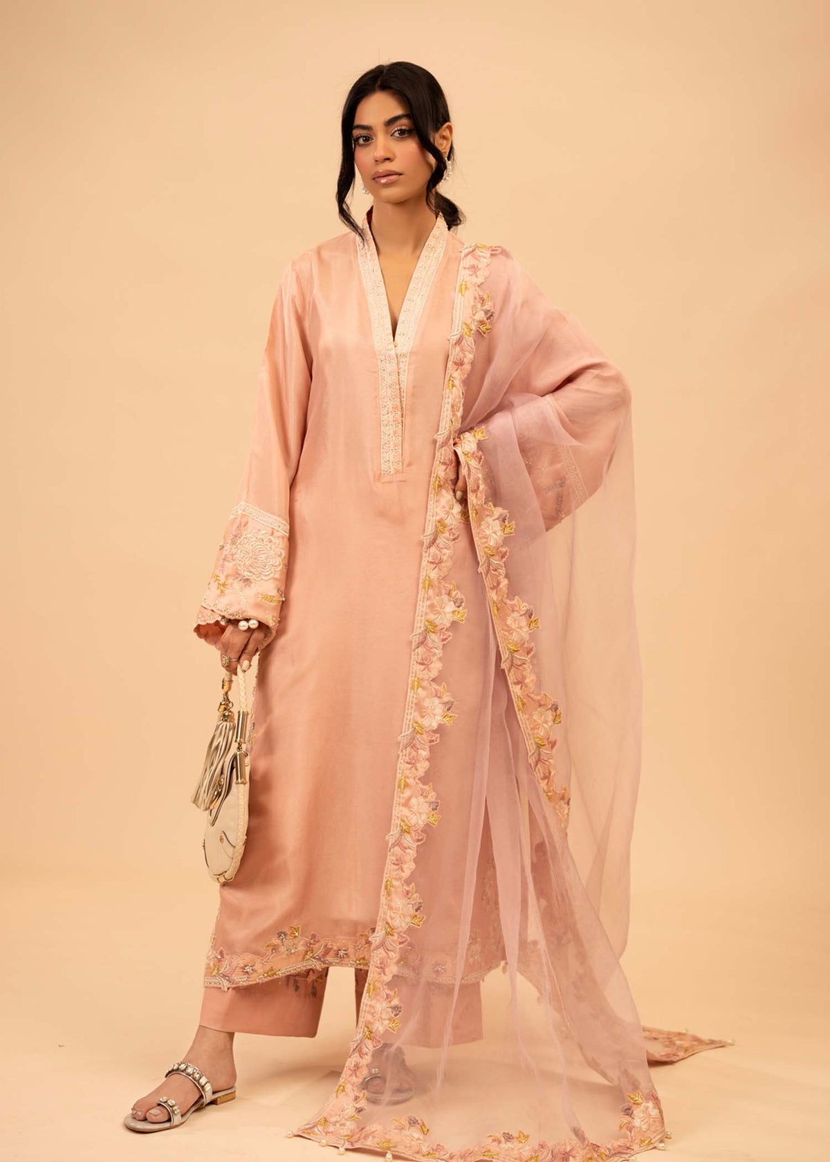 Mahgul | Emerald Hill Formals | Misty Pink - Official Mahgul - Agha Fabrics UK
