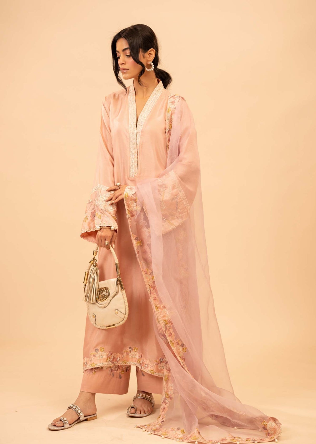 Mahgul | Emerald Hill Formals | Misty Pink - Official Mahgul - Agha Fabrics UK